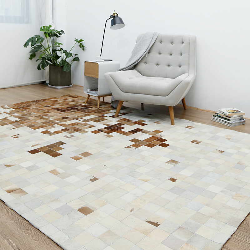 Southwestern Decoration Rug Multi Colored Geometric Printed Carpet Cowhide Pet Friendly Handmade Easy Care Rug Clearhalo 'Area Rug' 'Rug' 2213231
