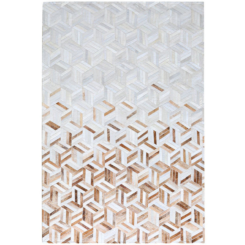 Southwestern Decoration Rug Multi Colored Geometric Printed Carpet Cowhide Pet Friendly Handmade Easy Care Rug Taupe Clearhalo 'Area Rug' 'Rug' 2213232