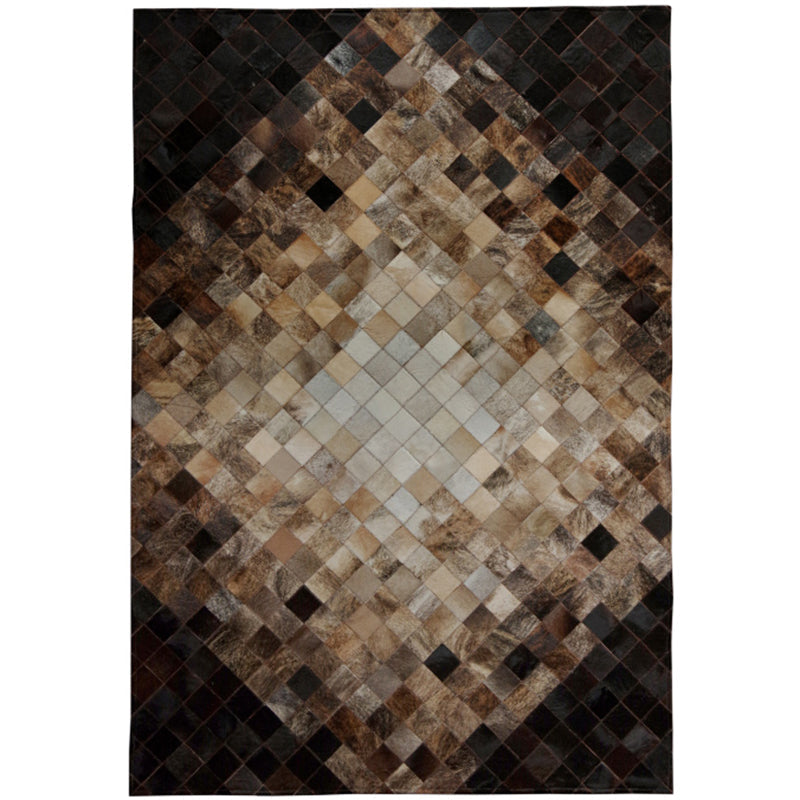 Multi-Color Living Room Rug Rustic Geometric Pattern Carpet Cowhide Handmade Pet Friendly Stain-Resistant Rug Clearhalo 'Area Rug' 'Rug' 2213270