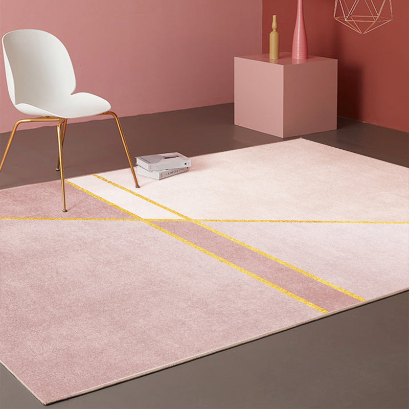 Casual Multi Color Abstract Rug Blended Luxury Area Carpet Anti-Slip Washable Pet Friendly Rug for Living Room Pink Clearhalo 'Area Rug' 'Rug' 2213379