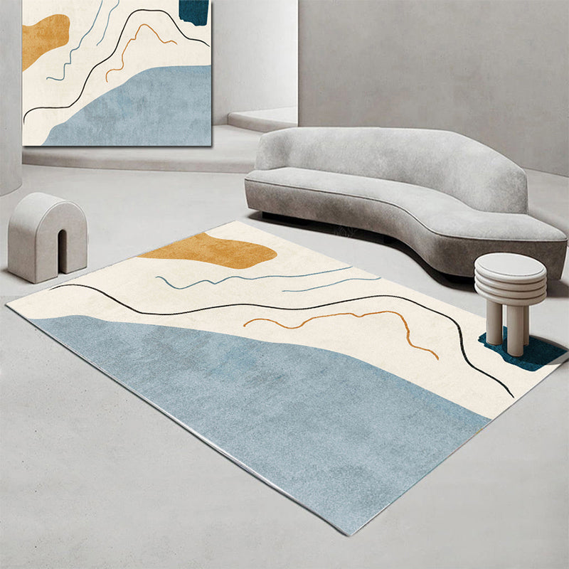 Luxury Abstract Printed Rug Multicolor Polyster Area Rug Non-Slip Backing Easy Care Carpet for Room Clearhalo 'Area Rug' 'Rug' 2213440