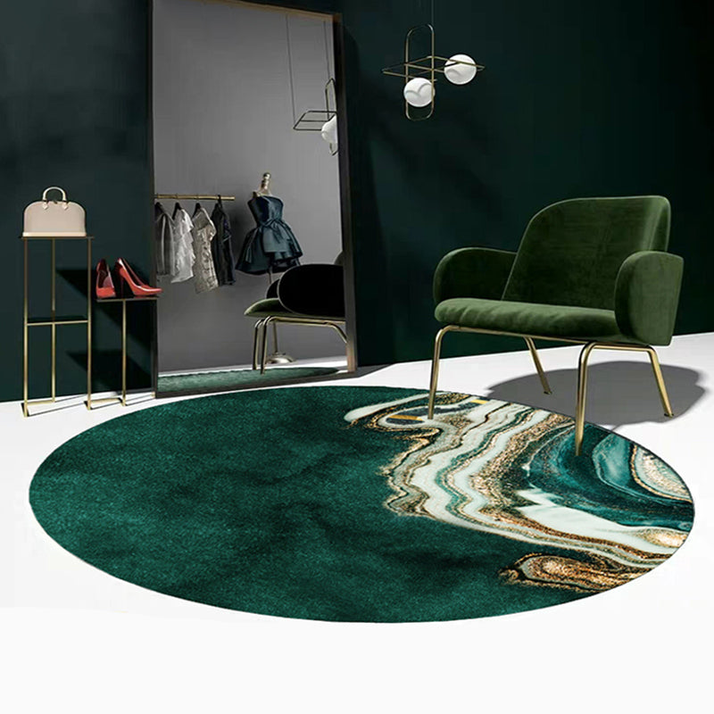 Western Decoration Rug Blackish Green Abstract Printed Carpet Cotton Blend Washable Anti-Slip Backing Indoor Rug Clearhalo 'Area Rug' 'Rug' 2213573