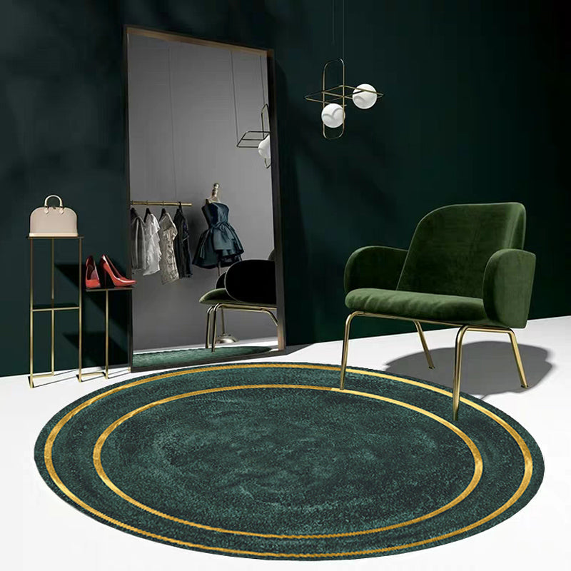 Western Decoration Rug Blackish Green Abstract Printed Carpet Cotton Blend Washable Anti-Slip Backing Indoor Rug Clearhalo 'Area Rug' 'Rug' 2213576