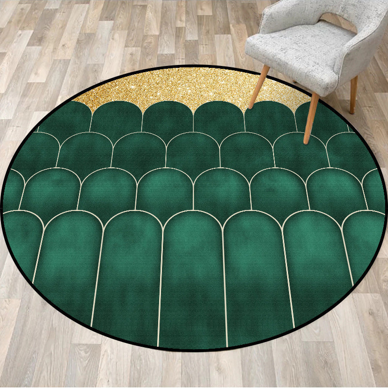 Blackish Green Abstract Pattern Rug Synthetics Simple Area Carpet Anti-Slip Backing Machine Washable Rug for Decor Clearhalo 'Area Rug' 'Rug' 2213583