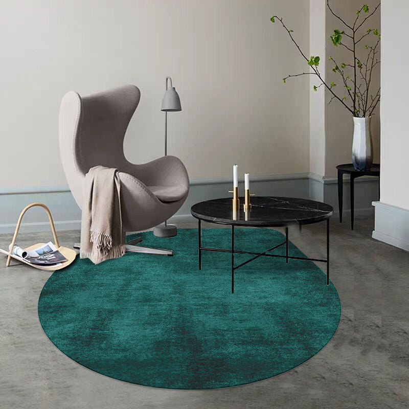 Irregular Shape Solid Color Rug Multi Colored Simple Carpet Cotton Blend Anti-Slip Backing Indoor Rug for Decoration Clearhalo 'Area Rug' 'Rug' 2213628