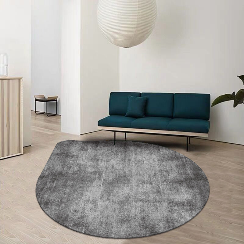 Irregular Shape Solid Color Rug Multi Colored Simple Carpet Cotton Blend Anti-Slip Backing Indoor Rug for Decoration Clearhalo 'Area Rug' 'Rug' 2213630