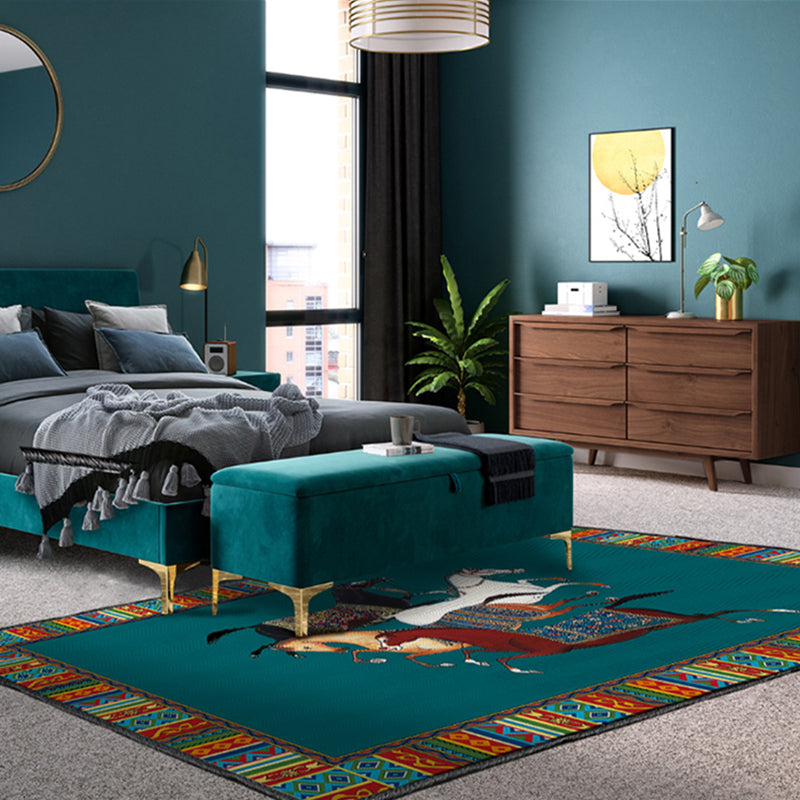 Classic Animal Patterned Rug Multi Color Polyster Indoor Rug Anti-Slip Backing Washable Area Carpet for Bedroom Clearhalo 'Area Rug' 'Rug' 2213819