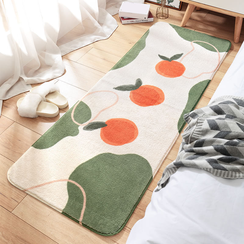 Multi-Colored Plant Pattern Rug Lamb Wool Casual Indoor Rug Non-Slip Pet Friendly Washable Carpet for Childrens Bedroom Yellow-Red Clearhalo 'Area Rug' 'Rug' 2213974