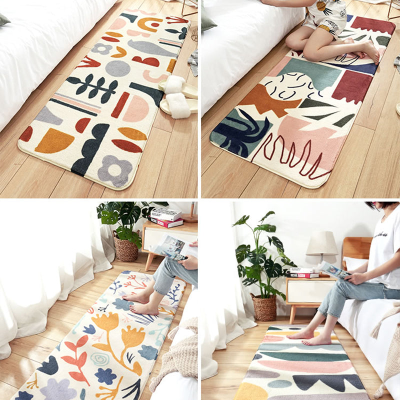 Trendy Plant Pattern Rug Multi-Color Lamb Wool Indoor Rug Anti-Slip Backing Easy Care Carpet for Decoration Clearhalo 'Area Rug' 'Modern' 'Rugs' Rug' 2214012