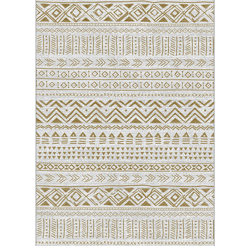 Ethnic Geometric Printed Rug Multi Colored Cotton Blend Indoor Rug Pet Friendly Easy Care Area Carpet for Living Room Yellow Clearhalo 'Area Rug' 'Moroccan' 'Rugs' Rug' 2214164