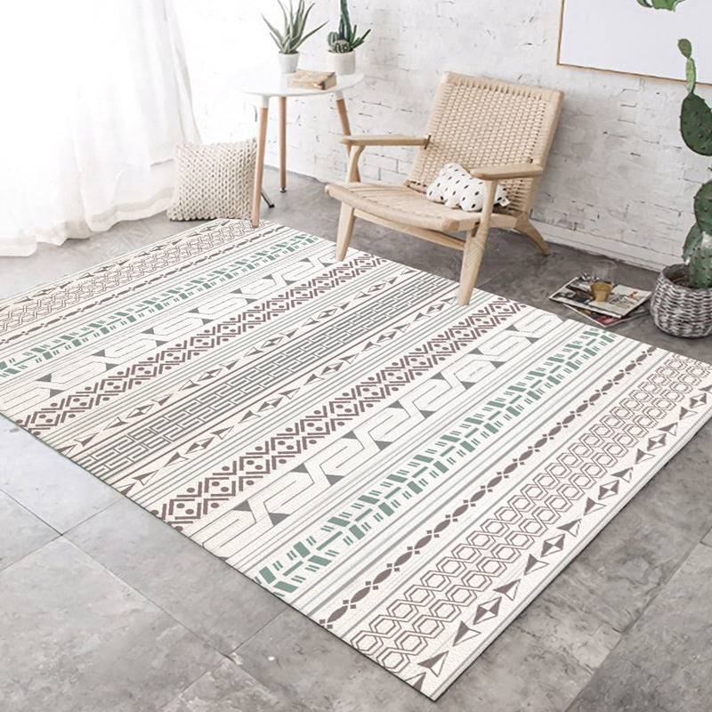 Southwestern Living Room Rug Multi-Color Geo Patterned Carpet Anti-Slip Pet Friendly Washable Indoor Rug Beige Clearhalo 'Area Rug' 'Bohemian' 'Rugs' Rug' 2214185