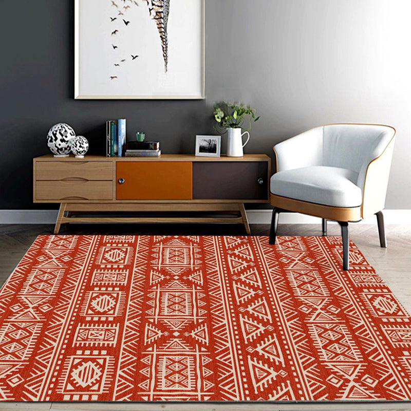 Americana Living Room Rug Multi Color Southwestern Print Carpet Polypropylene Anti-Slip Machine Washable Rug Brick Red Clearhalo 'Area Rug' 'Bohemian' 'Rugs' Rug' 2214237