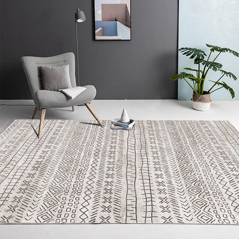 Simple Boho Rug Multi Color Geo Printed Area Rug Pet Friendly Washable Anti-Slip Backing Carpet for Room Clearhalo 'Area Rug' 'Bohemian' 'Rugs' Rug' 2214423