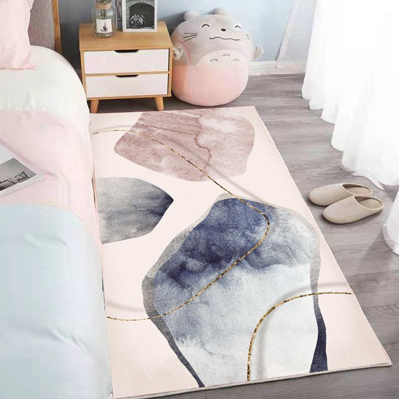 Relaxing Abstract Printed Rug Multi-Colored Lamb Wool Carpet Non-Slip Backing Pet Friendly Washable Rug for Room Clearhalo 'Area Rug' 'Rug' 2214475