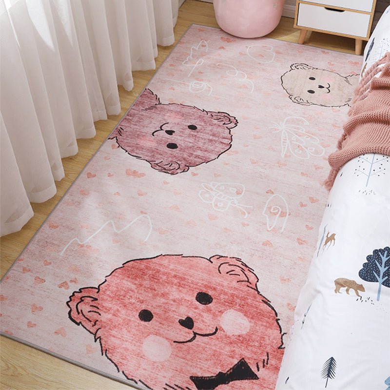 Lovely Childrens Room Rug Multicolor Cartoon Animal Print Carpet Polypropylene Non-Slip Backing Washable Rug Clearhalo 'Area Rug' 'Rug' 2214558