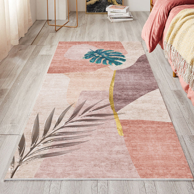 Multi Colored Relaxing Rug Lamb Wool Patchwork Indoor Rug Non-Slip Backing Machine Washable Rug for Decor Pink Clearhalo 'Area Rug' 'Rug' 2214569