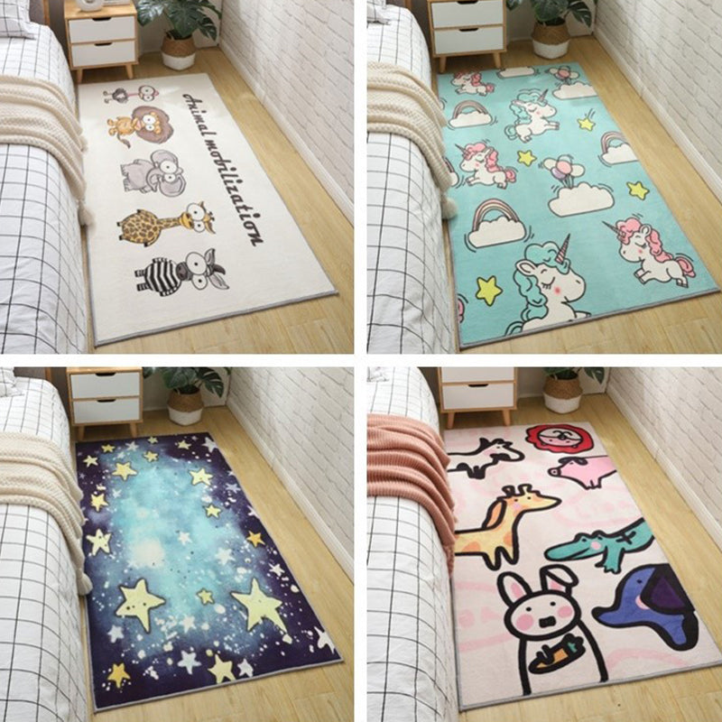 Multi-Color Cartoon Animal Rug Synthetics Cute Indoor Rug Pet Friendly Washable Non-Slip Area Carpet for Kids Room Clearhalo 'Area Rug' 'Rug' 2214654