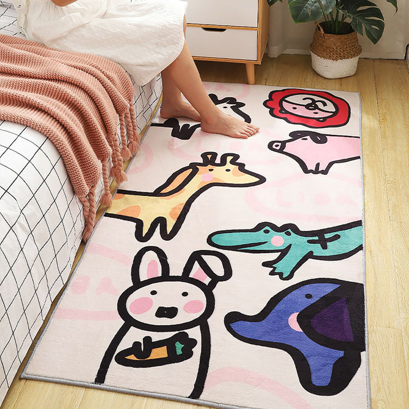 Multi-Color Cartoon Animal Rug Synthetics Cute Indoor Rug Pet Friendly Washable Non-Slip Area Carpet for Kids Room Clearhalo 'Area Rug' 'Rug' 2214661