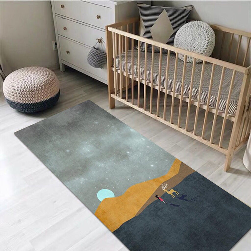 Multi-Colored Bedroom Rug Western Color Block Area Carpet Polyster Easy Care Machine Washable Indoor Rug Clearhalo 'Area Rug' 'Rug' 2214713