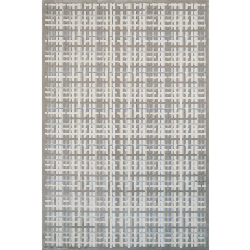 Multi-Colored Abstract Rug Cotton Blend Steampunk Area Carpet Anti-Slip Backing Washable Rug for Living Room Dark Gray Clearhalo 'Area Rug' 'Rug' 2214987