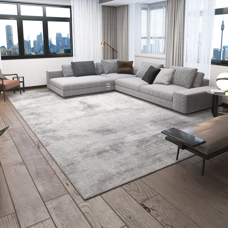 Nordic Abstract Print Rug Multi-Color Polyster Indoor Rug Anti-Slip Backing Stain-Resistant Area Carpet for Living Room Grey 5'3