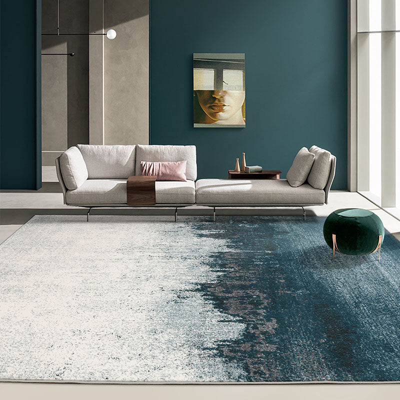 Multicolor Cyberpunk Rug Synthetics Abstract Printed Carpet Pet Friendly Stain-Resistant Indoor Rug for Living Room Blue-Gray Clearhalo 'Area Rug' 'Rug' 2215069