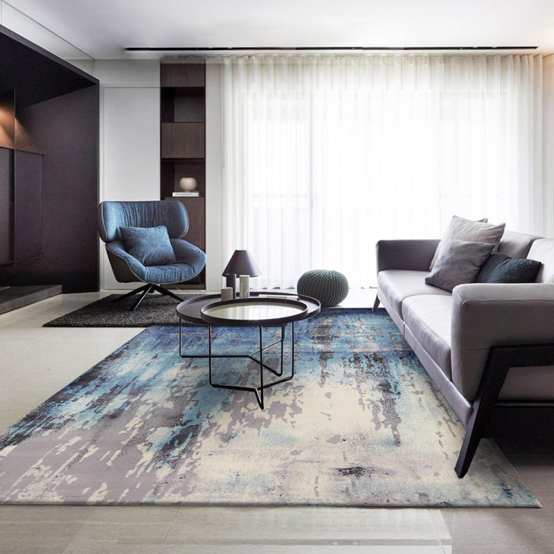 Multi Colored Creative Rug Synthetics Abstract Printed Carpet Anti-Slip Backing Washable Indoor Rug for Living Room Clearhalo 'Area Rug' 'Rug' 2215135