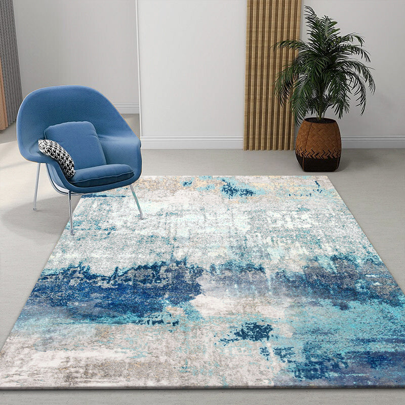 Modern Abstract Patterned Rug Multi-Color Cotton Blend Area Rug Anti-Slip Backing Washable Carpet for Decor Clearhalo 'Area Rug' 'Rug' 2215351