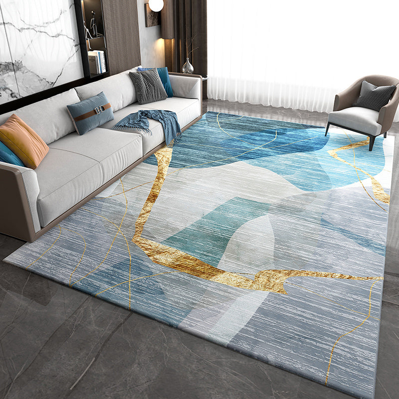Multi Color Abstract Print Rug Cotton Blend Funky Rug Pet Friendly Easy Care Area Carpet for Living Room Clearhalo 'Area Rug' 'Rug' 2215588