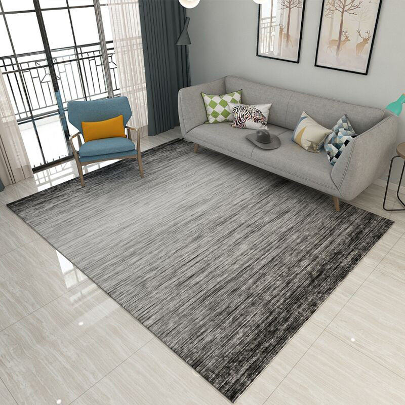 Minimalist Transitional Rug Multi Color Cotton Blend Carpet Anti-Slip Backing Machine Washable Area Rug for Parlor Grey Clearhalo 'Area Rug' 'Rug' 2215607