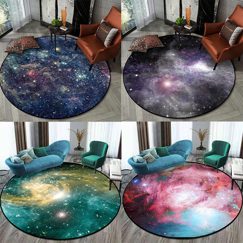 Nordic Living Room Rug Multi Colored 3D Space Print Carpet Synthetics Anti-Slip Backing Stain-Resistant Rug Clearhalo 'Area Rug' 'Rug' 2215777