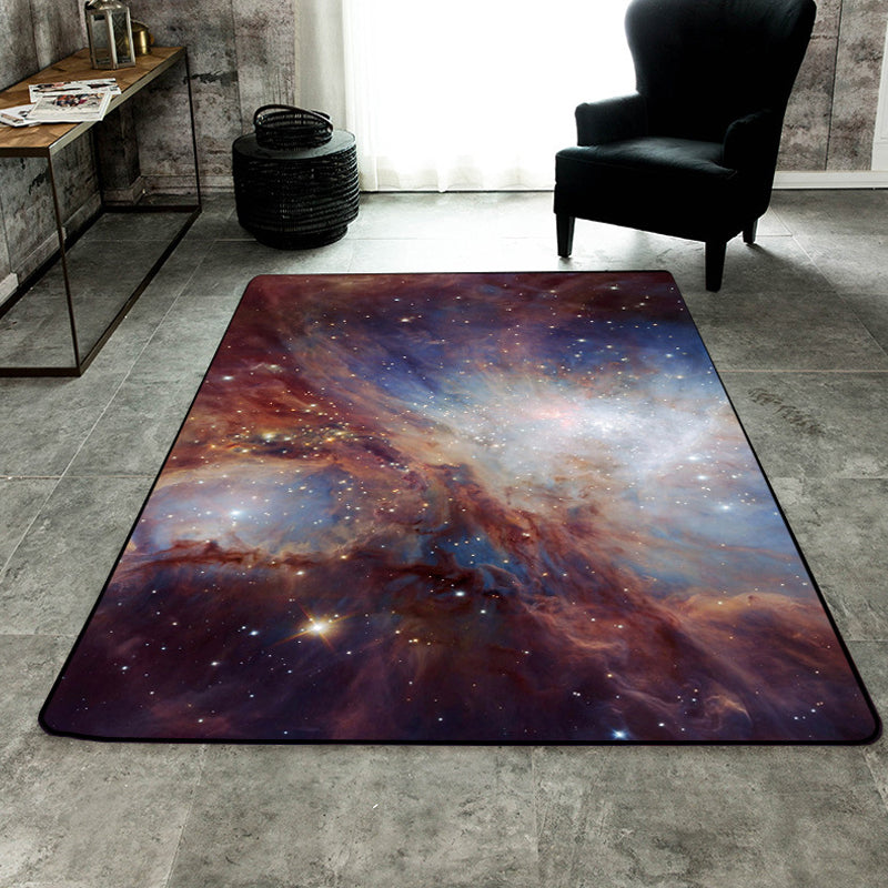 Calming Childrens Rug Multi-Color 3D Starry Sky Pattern Carpet Polypropylene Non-Slip Machine Washable Rug Clearhalo 'Area Rug' 'Rug' 2215887
