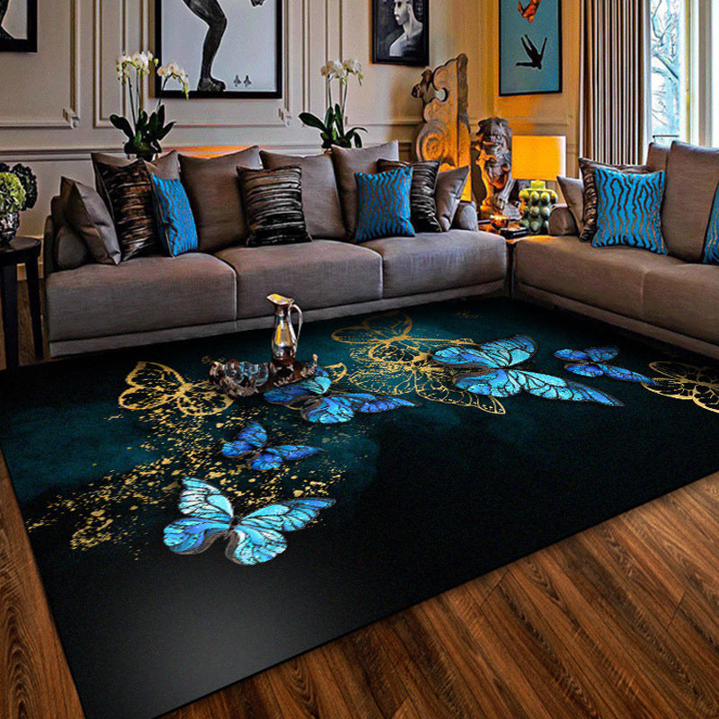 Novelty Butterfly Pattern Rug Multi-Color Polyster Carpet Anti-Slip Backing Machine Washable Indoor Rug for Living Room Clearhalo 'Area Rug' 'Rug' 2215896