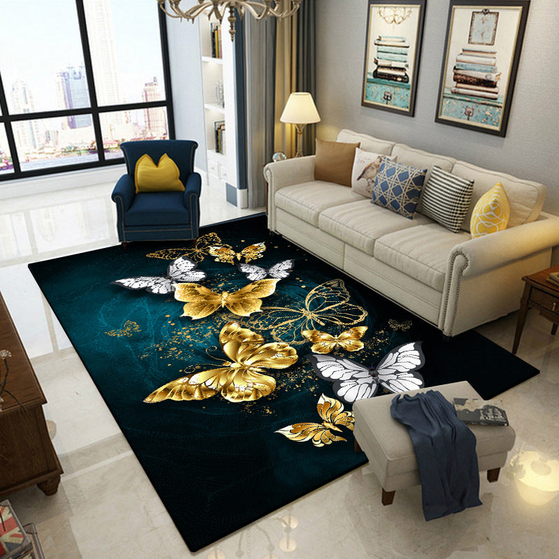 Novelty Butterfly Pattern Rug Multi-Color Polyster Carpet Anti-Slip Backing Machine Washable Indoor Rug for Living Room Clearhalo 'Area Rug' 'Rug' 2215897