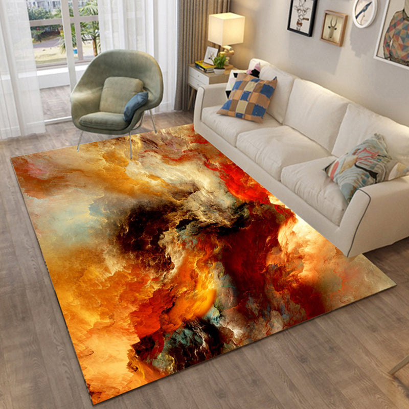 Multi Colored Relaxing Rug Cotton Blend Cartoon Pattern Indoor Rug Machine Washable Anti-Slip Rug for Decor Clearhalo 'Area Rug' 'Rug' 2215930