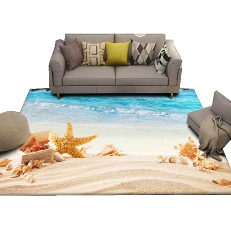Modern Beach Print Rug Multi-Color Polyster Area Carpet Easy Care Machine Washable Indoor Rug for Kids Bedroom Clearhalo 'Area Rug' 'Rug' 2215940