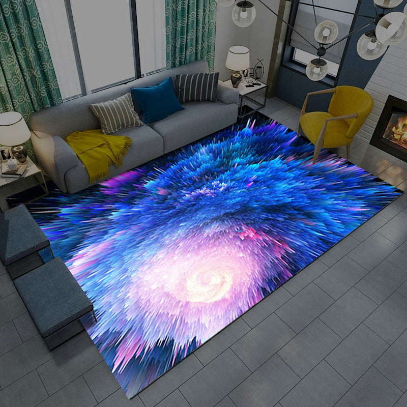 Multicolor Novelty Rug Synthetics Starry Sky Area Rug Anti-Slip Backing Pet Friendly Carpet for Living Room Clearhalo 'Area Rug' 'Rug' 2216001
