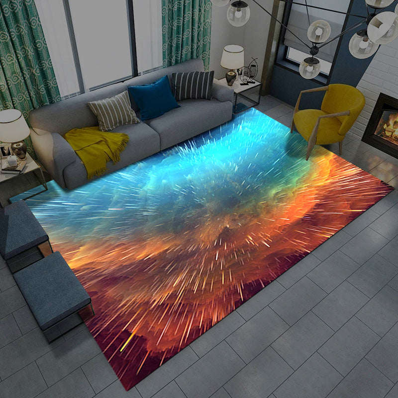 Multicolor Novelty Rug Synthetics Starry Sky Area Rug Anti-Slip Backing Pet Friendly Carpet for Living Room Clearhalo 'Area Rug' 'Rug' 2216003