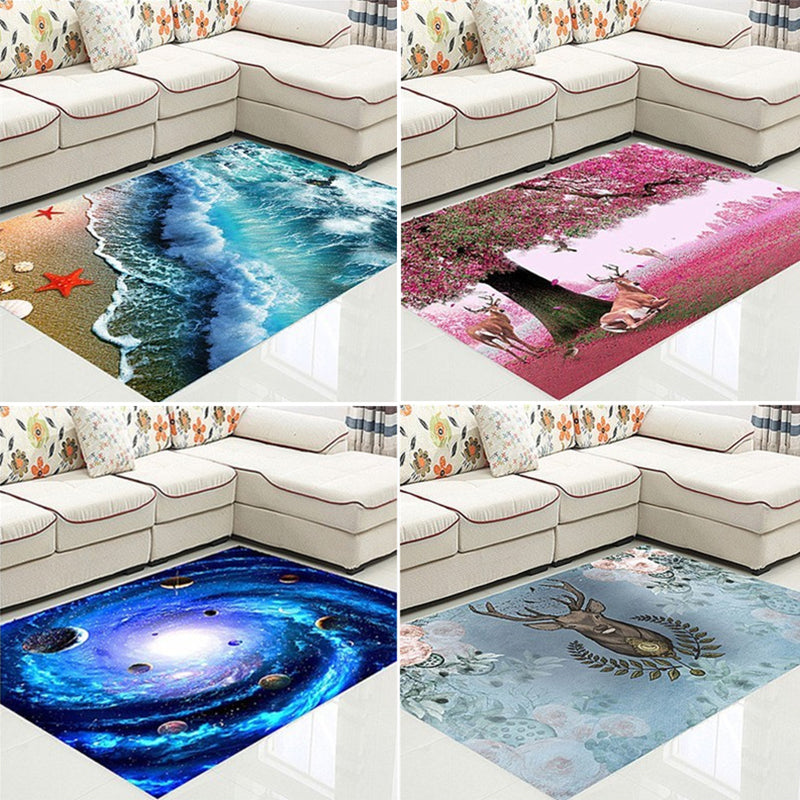 Funky Childrens Rug Multi-Colored 3D Patterned Polyster Area Rug Washable Pet Friendly Easy Care Carpet Clearhalo 'Area Rug' 'Rug' 2216018