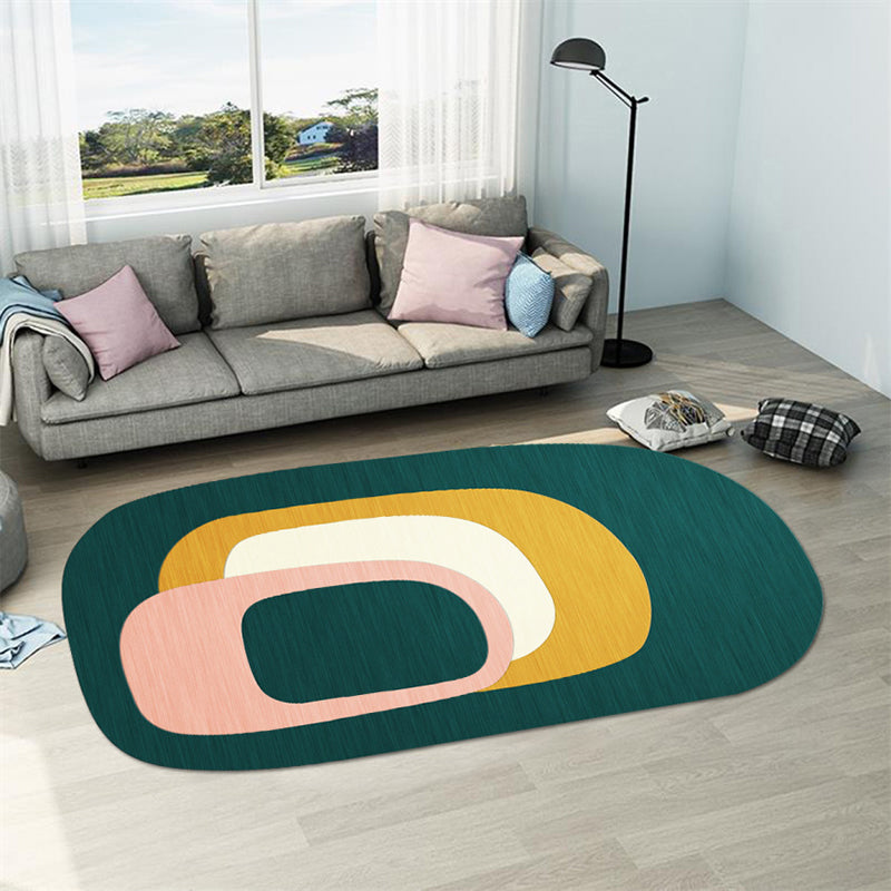 Casual Abstract Print Rug Multi Color Polyster Carpet Non-Slip Backing Stain-Resistant Rug for Living Room Clearhalo 'Area Rug' 'Rug' 2216029