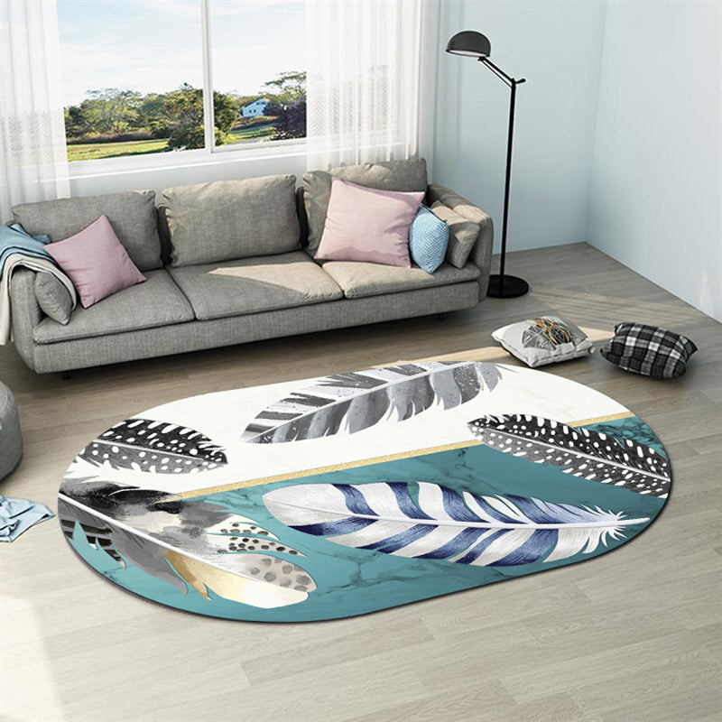 Casual Abstract Print Rug Multi Color Polyster Carpet Non-Slip Backing Stain-Resistant Rug for Living Room Clearhalo 'Area Rug' 'Rug' 2216031