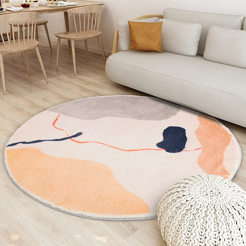 Multicolor Western Rug Polypropylene Abstract Pattern Carpet Non-Slip Backing Machine Washable Indoor Rug for Parlor Yellow-Red Clearhalo 'Area Rug' 'Rug' 2216060