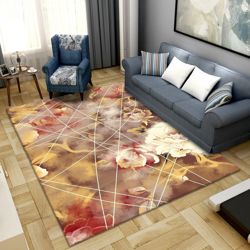 Simple Color Block Rug Multi-Color Synthetics Area Carpet Non-Slip Backing Washable Easy Care Rug for Living Room Clearhalo 'Area Rug' 'Rug' 2216096