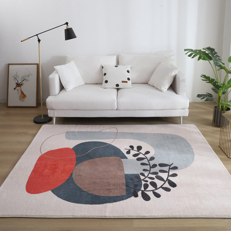 Comfort Living Room Rug Multi-Colored Cartoon Print Carpet Non-Slip Backing Pet Friendly Area Rug Dark Blue Clearhalo 'Area Rug' 'Rug' 2216171