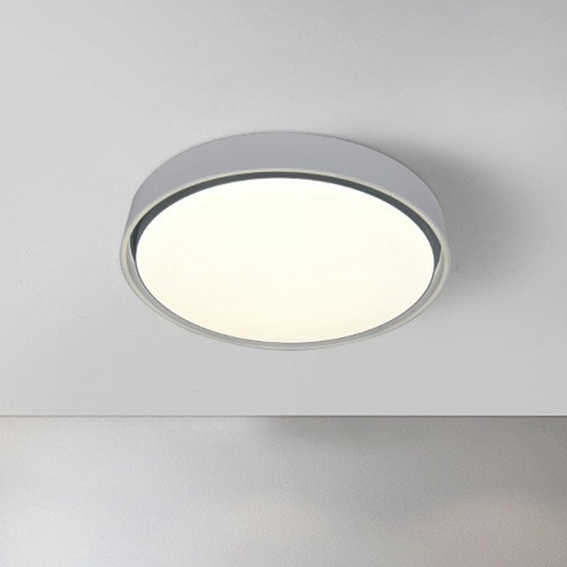 Nordic Style Circle Flush Ceiling Light Aluminum Bedroom LED Flush Mount Lighting Fixture Clearhalo 'Ceiling Lights' 'Close To Ceiling Lights' 'Close to ceiling' 'Flush mount' Lighting' 2217312