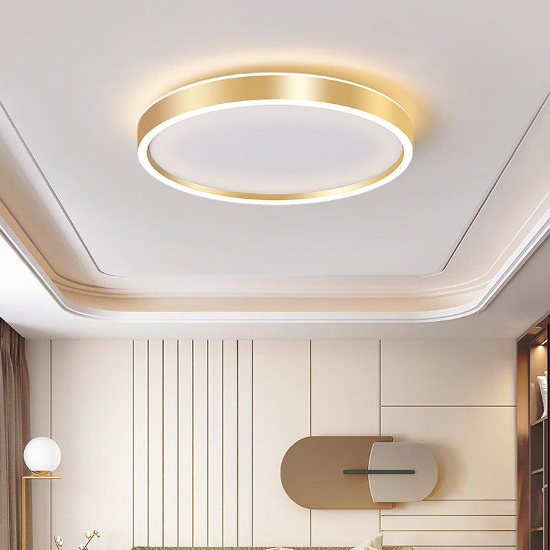 Round Shade Living Room LED Flush Mount Acrylic Modern Flushmount Ceiling Lighting Clearhalo 'Ceiling Lights' 'Close To Ceiling Lights' 'Close to ceiling' 'Flush mount' Lighting' 2217347