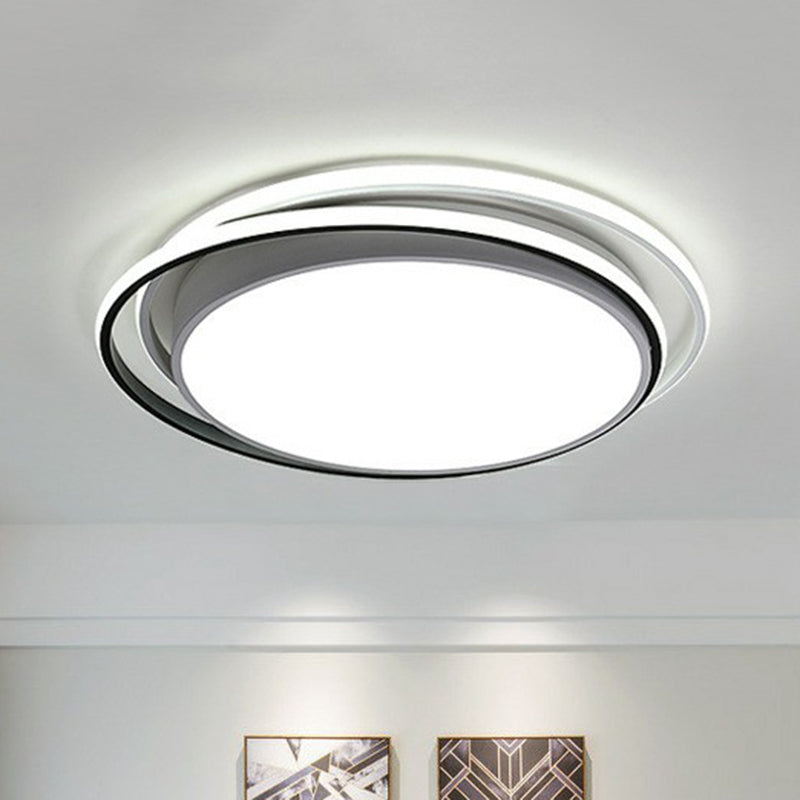 Modern Ultrathin Round LED Flush Mount Acrylic Living Room Flushmount Ceiling Light White White Clearhalo 'Ceiling Lights' 'Close To Ceiling Lights' 'Close to ceiling' 'Flush mount' Lighting' 2217378