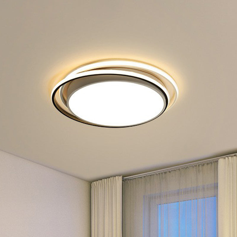 Modern Ultrathin Round LED Flush Mount Acrylic Living Room Flushmount Ceiling Light White Warm Clearhalo 'Ceiling Lights' 'Close To Ceiling Lights' 'Close to ceiling' 'Flush mount' Lighting' 2217379