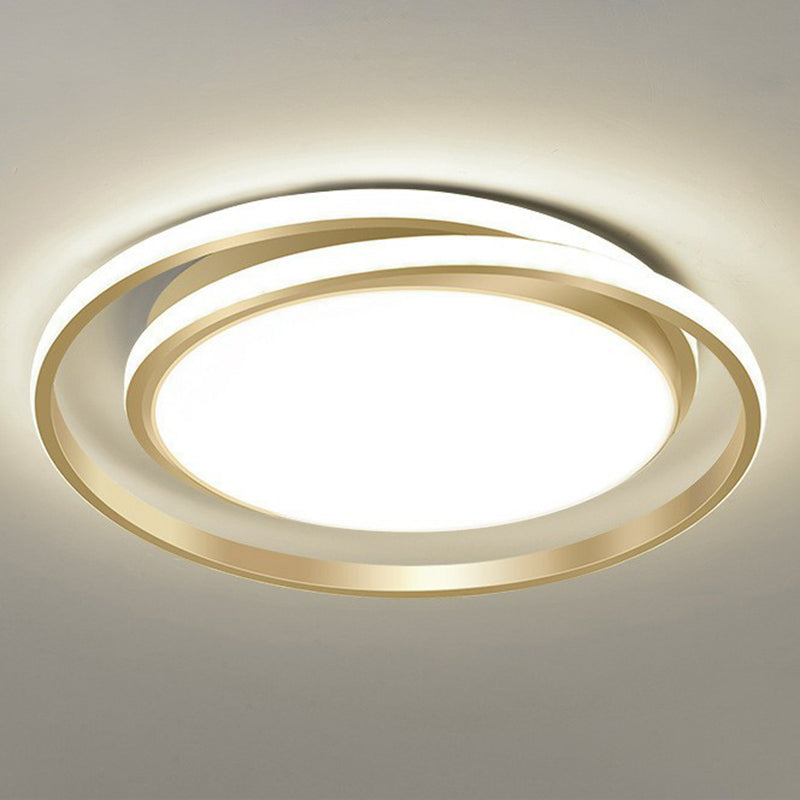 Acrylic Round LED Flush Mount Light Simplicity Flush Mount Ceiling Light for Bedroom Gold Natural Clearhalo 'Ceiling Lights' 'Close To Ceiling Lights' 'Close to ceiling' 'Flush mount' Lighting' 2217391