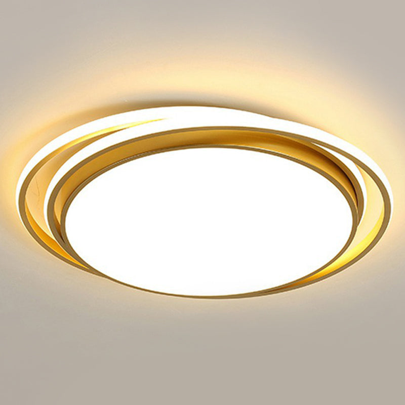 Circle Shaped Bedroom Flush Light Acrylic Modern Style LED Flush Ceiling Light Fixture Clearhalo 'Ceiling Lights' 'Close To Ceiling Lights' 'Close to ceiling' 'Flush mount' Lighting' 2217395